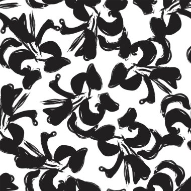 Moda tekstil, grafik, arka plan ve el sanatları için kusursuz desenli fırça darbeleri