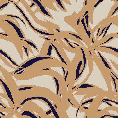 Moda tekstil, grafik ve el sanatları için tropik yapraksız desen tasarımı