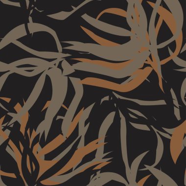 Moda tekstil, grafik ve el sanatları için tropik yapraksız desen tasarımı
