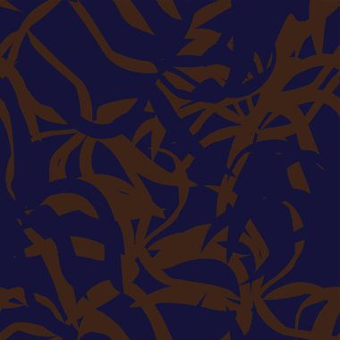 Moda tekstil, grafik ve el sanatları için tropik yapraksız desen tasarımı