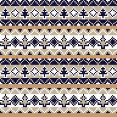 Moda tekstil, örgü ve grafikleri için Noel Ağacı panayır deseni tasarımı