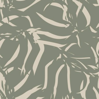 Moda tekstil, grafik ve el sanatları için tropik yapraksız desen tasarımı