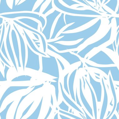Moda tekstil, grafik ve el sanatları için tropik yapraksız desen tasarımı