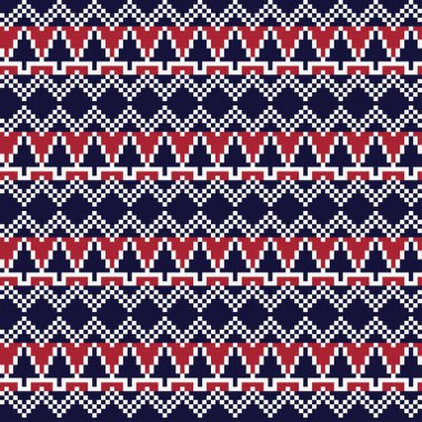 Moda tekstil, örgü ve grafikleri için Noel Ağacı panayır deseni tasarımı