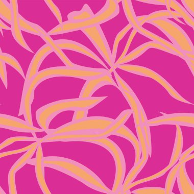 Moda tekstil, grafik ve el sanatları için tropik yapraksız desen tasarımı