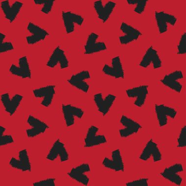 Moda tekstil, grafik ve el sanatları için kalp şekli kusursuz desen tasarımı