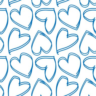 Moda tekstil, grafik ve el sanatları için kalp şekli kusursuz desen tasarımı