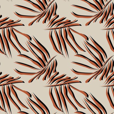 Moda tekstil, grafik ve el sanatları için tropik yapraksız desen tasarımı