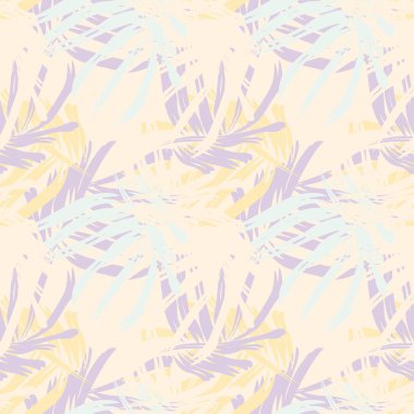 Moda tekstil, grafik ve el sanatları için tropik yapraksız desen tasarımı