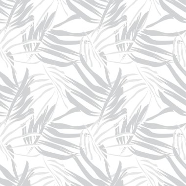 Moda tekstil, grafik ve el sanatları için tropik yapraksız desen tasarımı