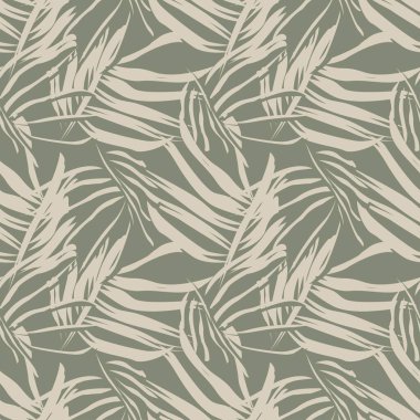 Moda tekstil, grafik ve el sanatları için tropik yapraksız desen tasarımı