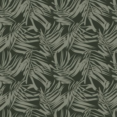 Moda tekstil, grafik ve el sanatları için tropik yapraksız desen tasarımı
