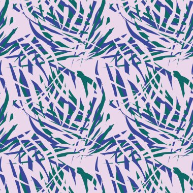 Moda tekstil, grafik ve el sanatları için tropik yapraksız desen tasarımı