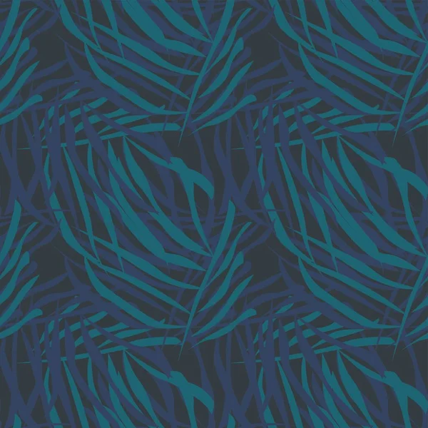 Conception Motifs Sans Couture Tropical Leaf Pour Les Textiles Les — Image vectorielle