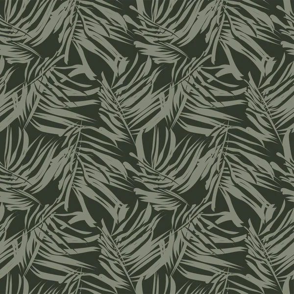 Тропический Лист Бесшовный Дизайн Шаблона Моды Текстиля Графики Ремесел — стоковый вектор