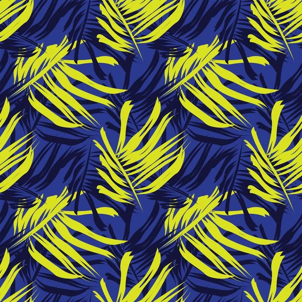 Tropical Leaf Sömlös Mönster Design För Mode Textilier Grafik Och — Stock vektor