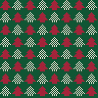 Moda tekstil, örgü ve grafikleri için Noel Ağacı panayır deseni tasarımı