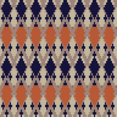 Örgü, moda tekstili ve grafikler için argyle Fair Island kusursuz desen tasarımı