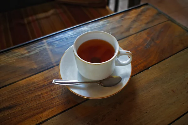 Black tea cup — Stock Photo, Image