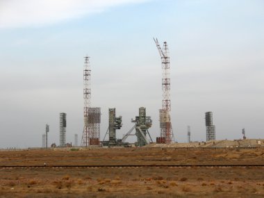 Baikonur rocket launch clipart