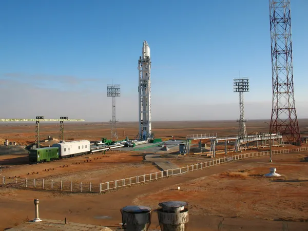 Baikonur rocket launch — Stock Photo, Image