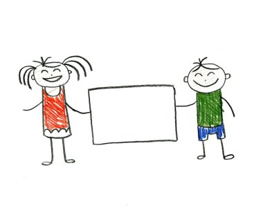 Çocuklar pastel boya çizimi