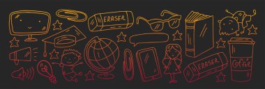 Küçük çocuklarda vektör kalıbı. Anaokulu. Hayal gücü. Yaratıcılık. Çal.