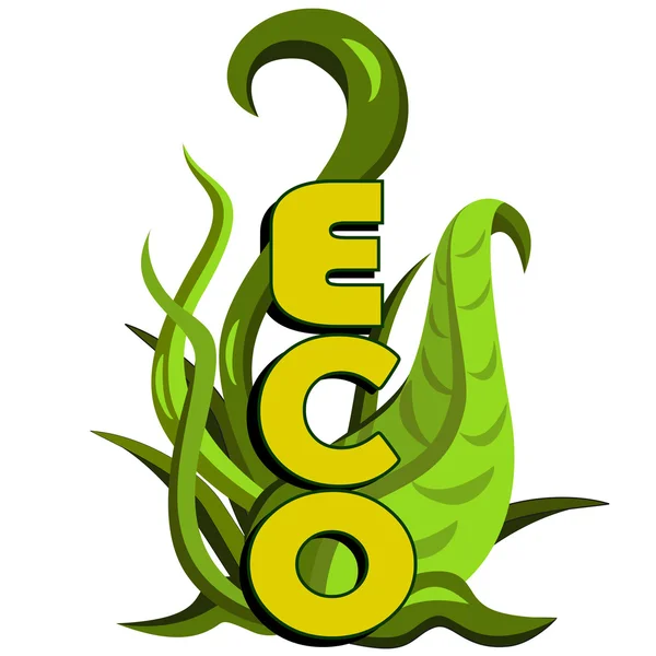 Verde design ecológico. Conceito de ecologia — Vetor de Stock