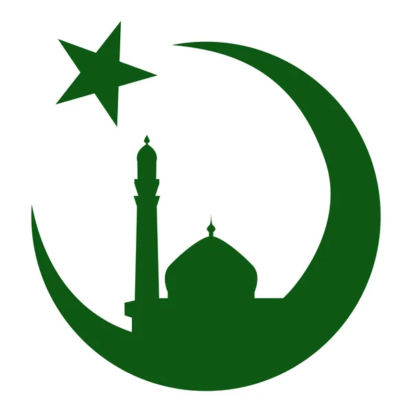 Symbol des Islam und der Moschee, Ramadan — Stockvektor