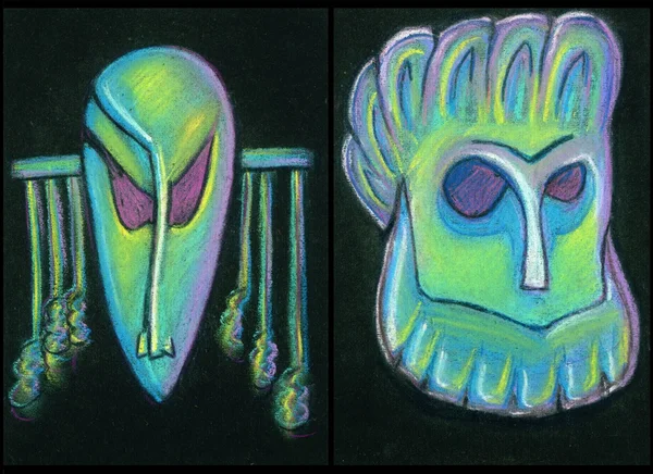 Maske tasarım çifti — Stok fotoğraf