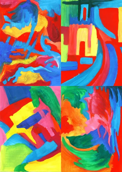 Abstracte regenboog kunst geschilderd — Stockfoto