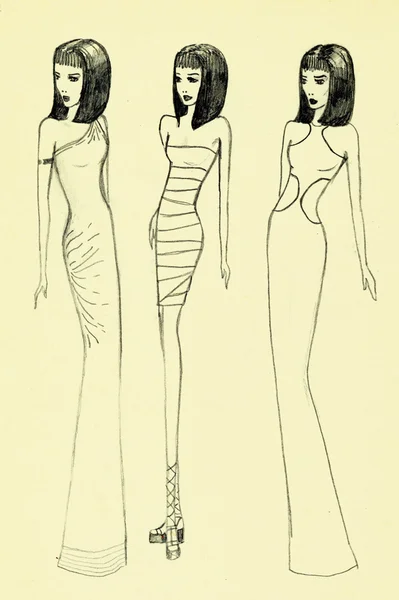 Meninas ilustração da moda. Egípcio — Fotografia de Stock