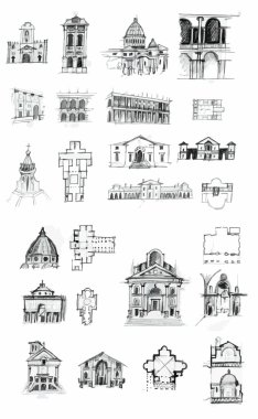 tarihi binalar skeçler