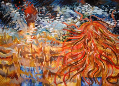 ayrılık. bir çiftin soyut resim