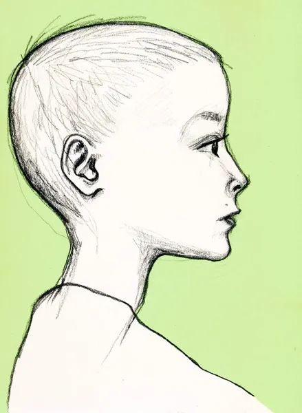 Profile portrait of a young boy — Stock Photo, Image