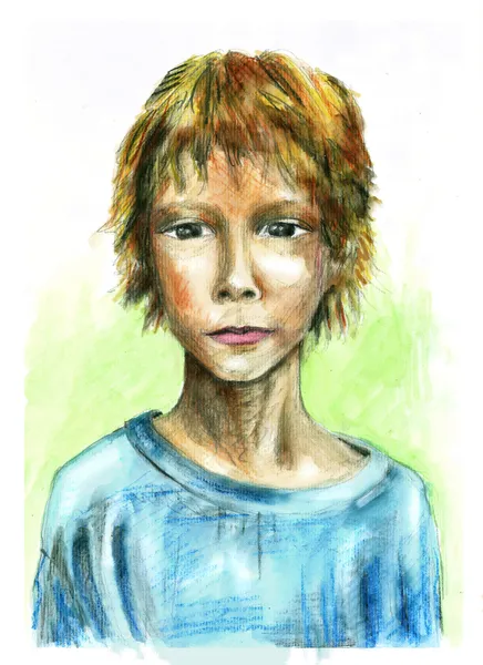 Portret chłopca, mądry — Zdjęcie stockowe
