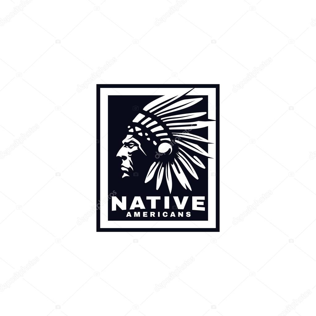 Square Native American Logo design Inspiration