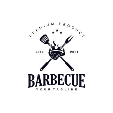Barbekü Logosu Tasarım Şablon İlham Fikri