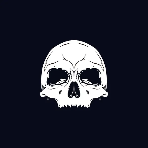 Skull Vector Logo Design Template Inspiration Idea Concept — Stock Vector