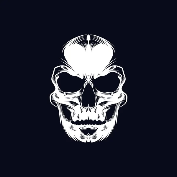 Skull Vector Logo Design Modelo Inspiração Ideia Conceito — Vetor de Stock