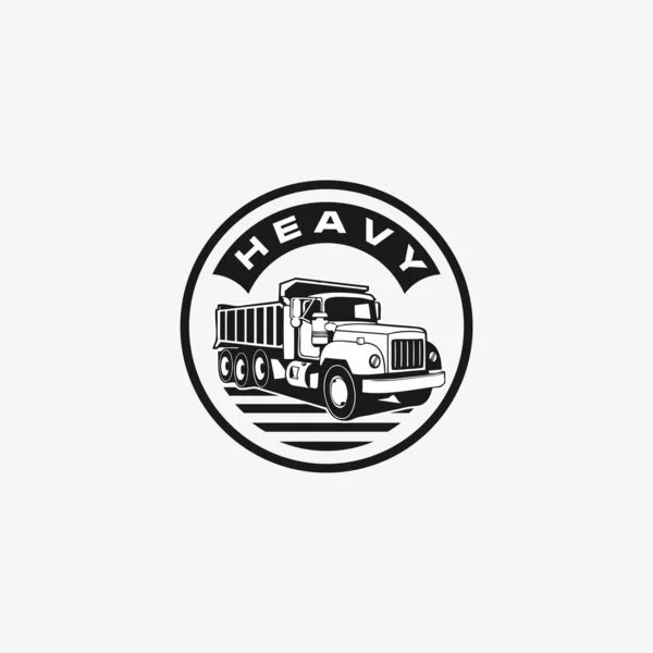 Dump Truck Vector Logo Design Template Ideia — Vetor de Stock