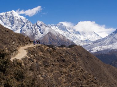 Nepal'de trek everest ana kampı parkur