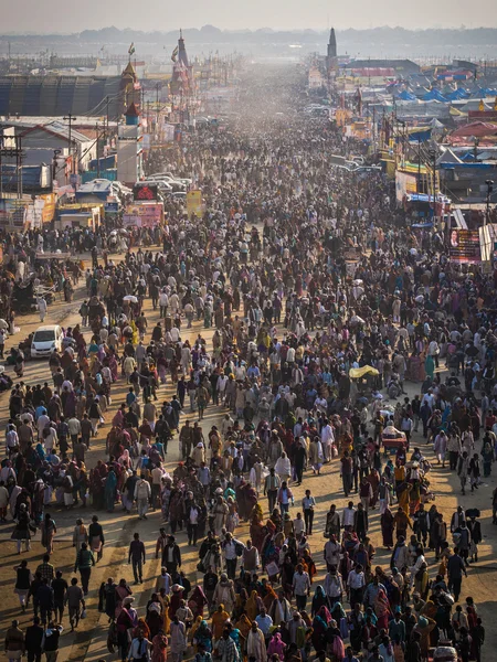 Kumbh メラ 2013年アラハバード、インドでの航空写真ビュー — ストック写真