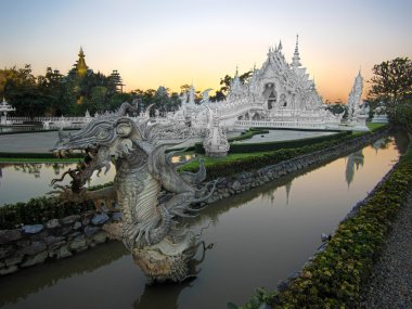 wat rong khun, halk Beyaz Tapınak, chiang rai, Tayland bilinen