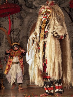 geleneksel balinese barong dance performans Ubud, bali