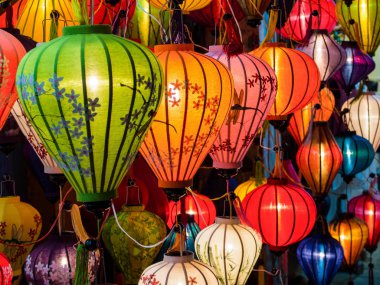 Traditional Lamps in Hoi An, Vietnam clipart