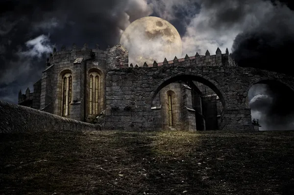 Paesaggio medievale di Halloween — Foto Stock