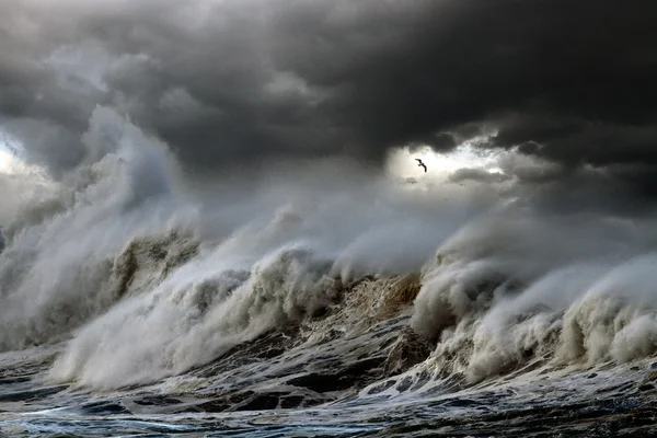 Storm op zee — Stockfoto