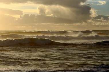 gün batımında kış manzarası