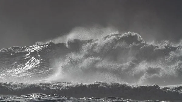 Fırtınalı Bir Deniz Dalgası Kuzey Portekiz Kıyıları — Stok fotoğraf